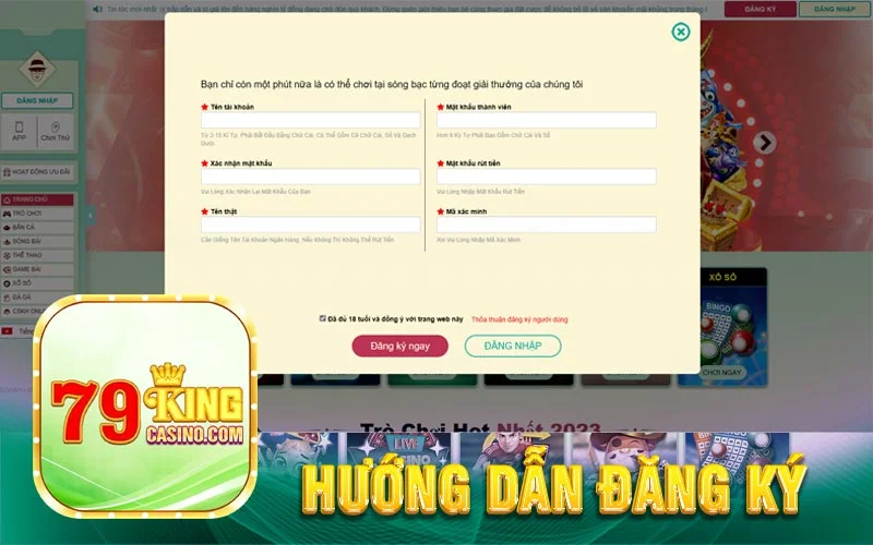 ✨79king - Hướng Dẫn Đăng Ký Tài Khoản 79king