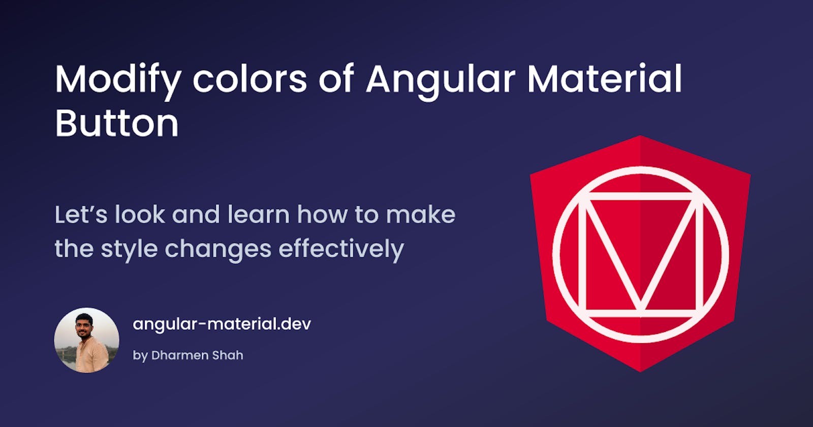 Modify colors of Angular Material Button