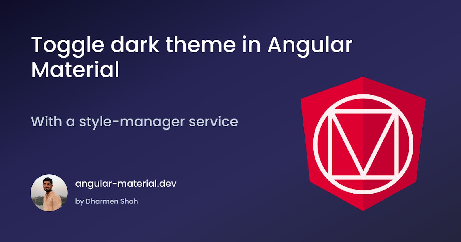 Toggle dark theme in Angular Material