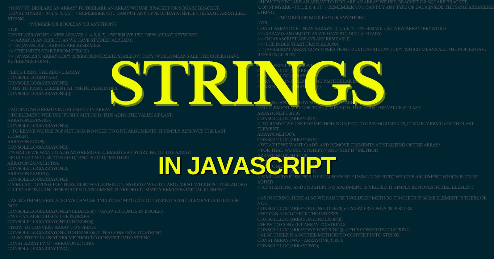 Strings in JavaScript