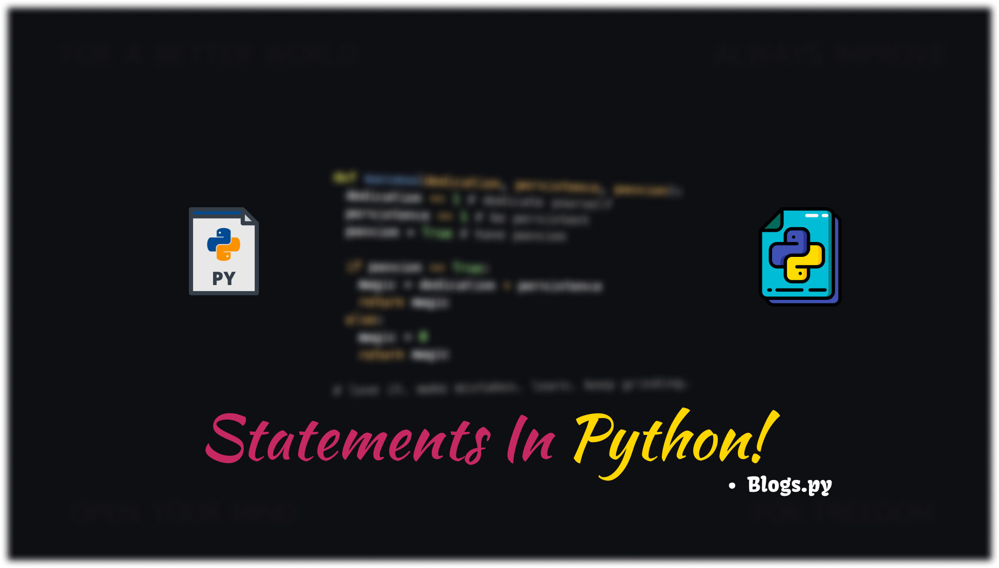 Statements in Python