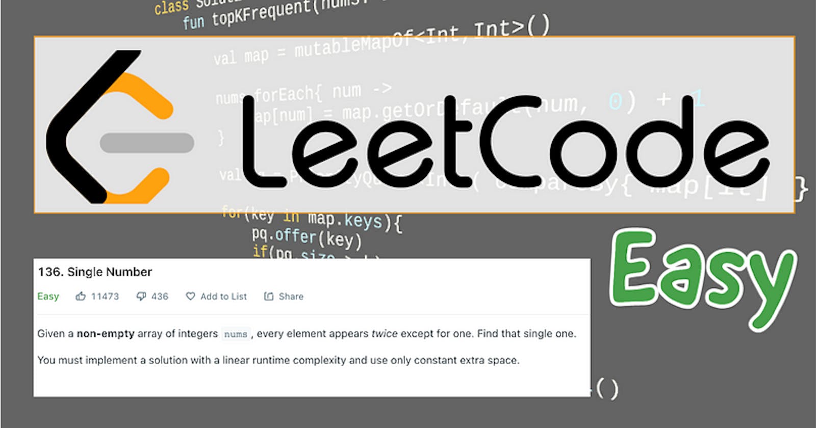 Leetcode: Single Number (Kotlin)