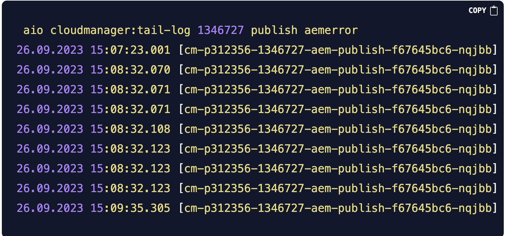 AEM Cloud Service Log Tailing: Troubleshooting and Monitoring Tips