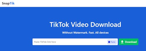 TikTok video download without watermark