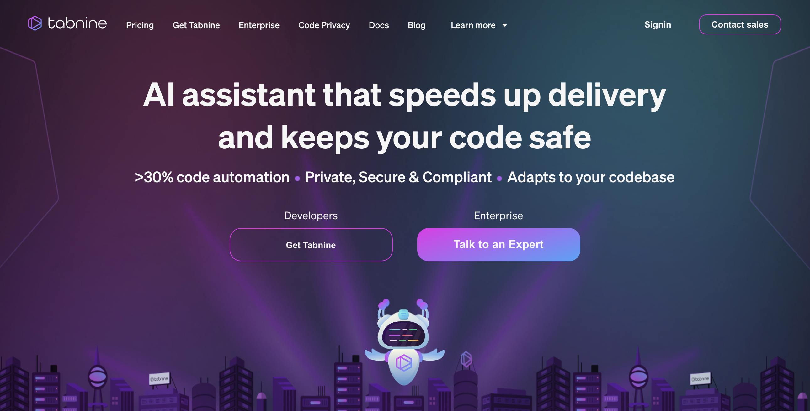 Tabnine- AI assistant that speeds up delivery and keeps your code safe