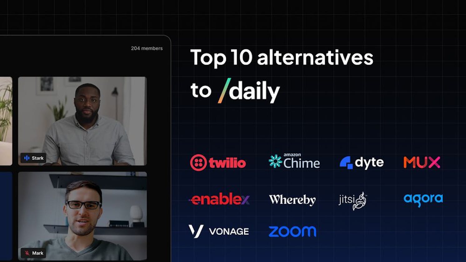 Top 10 Daily.co video SDK alternatives