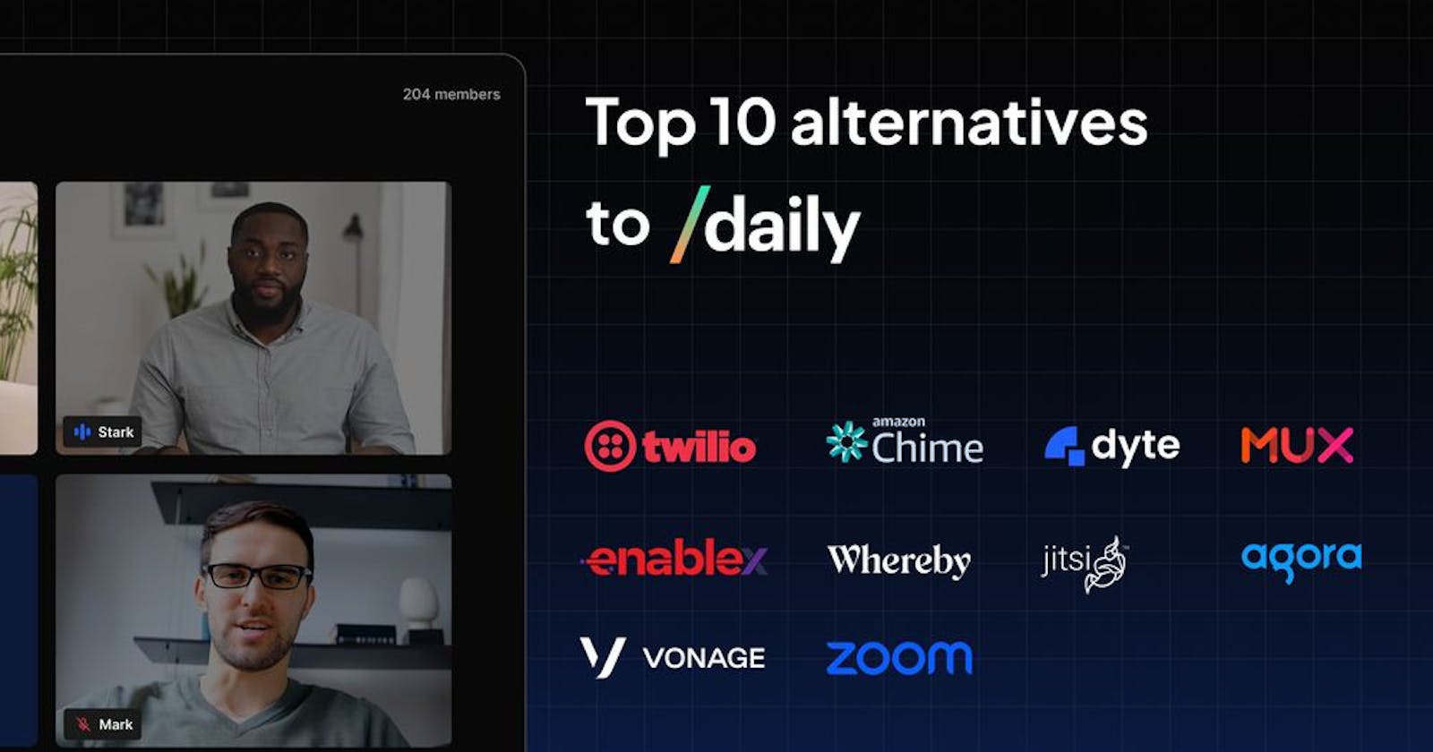 Top 10 Daily.co video SDK alternatives