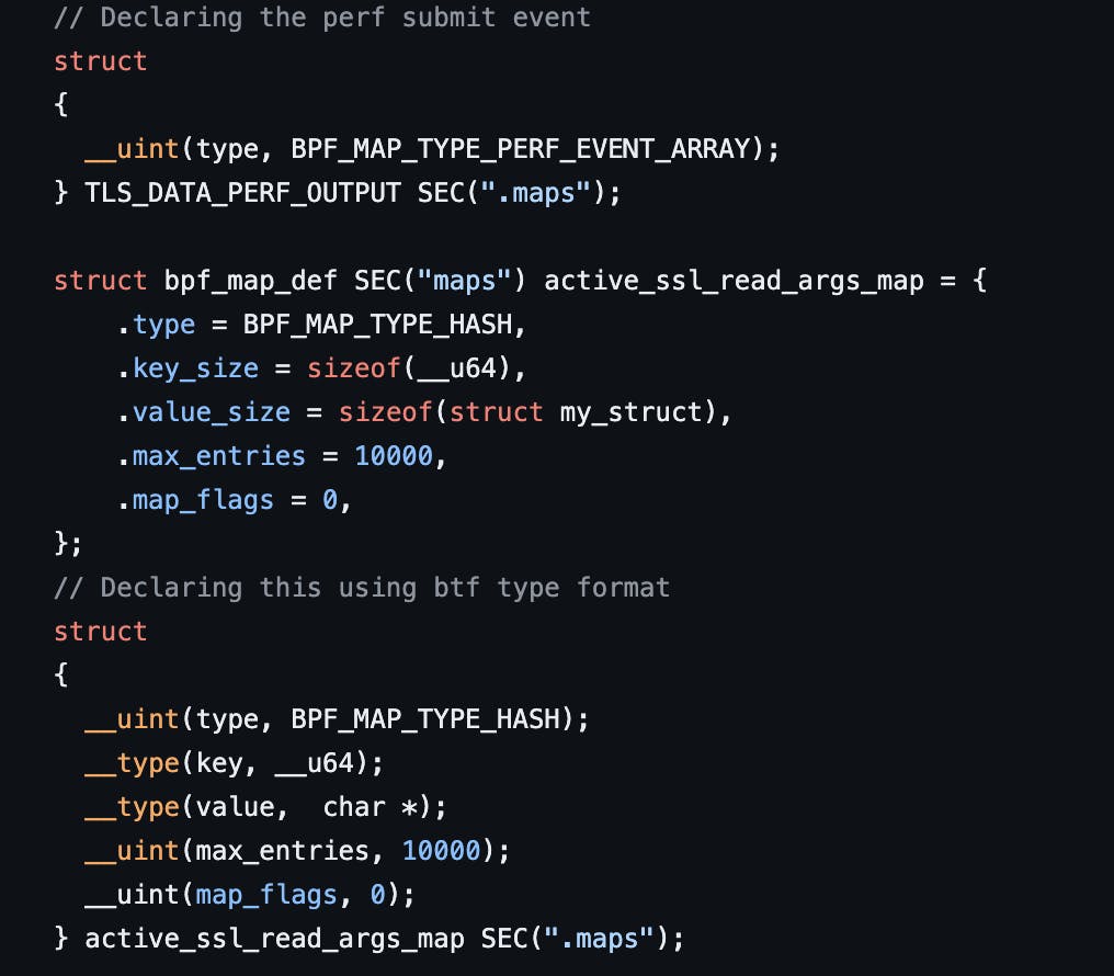 Code snippet defining BPF