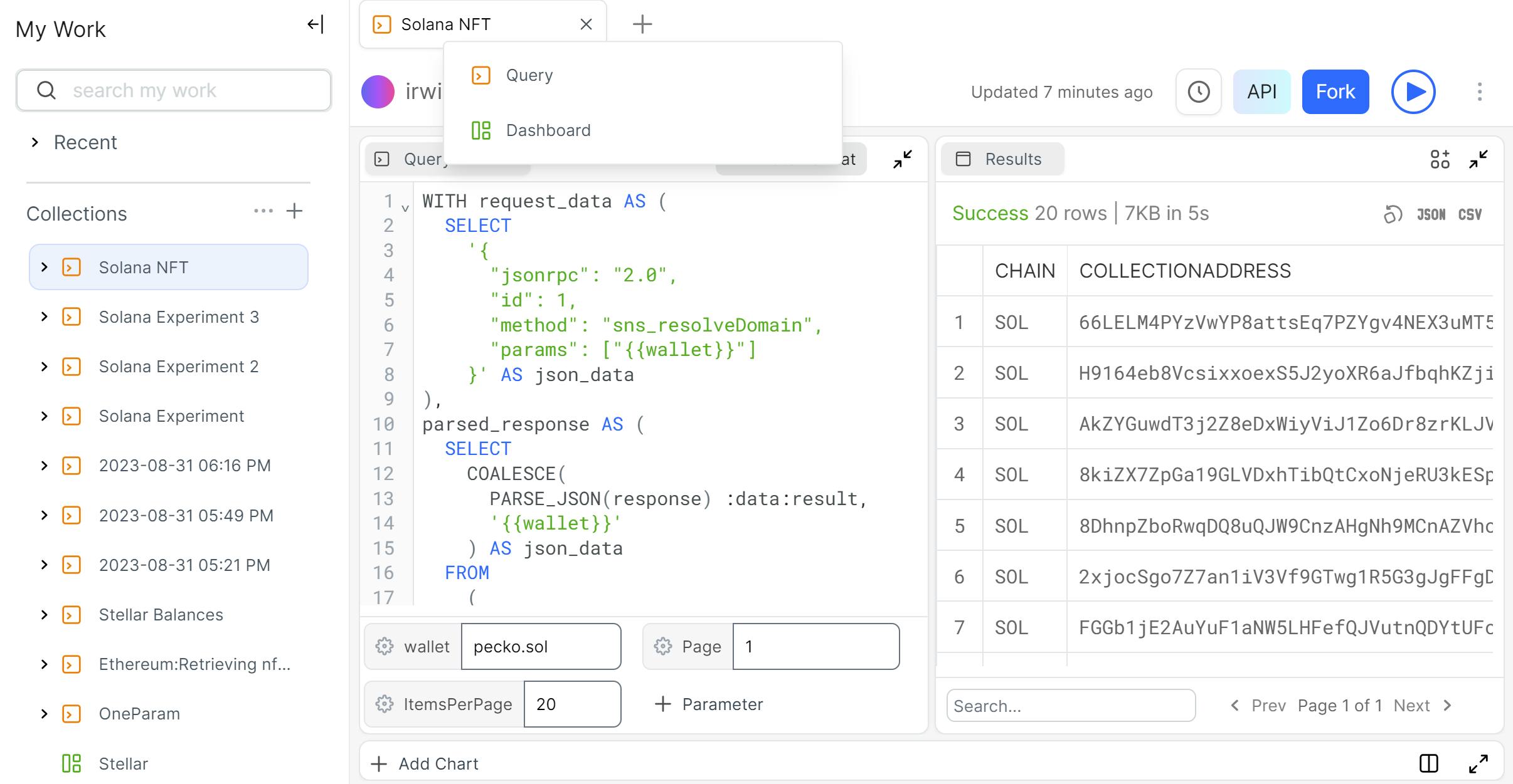 How to create a FlipSide Dashboard