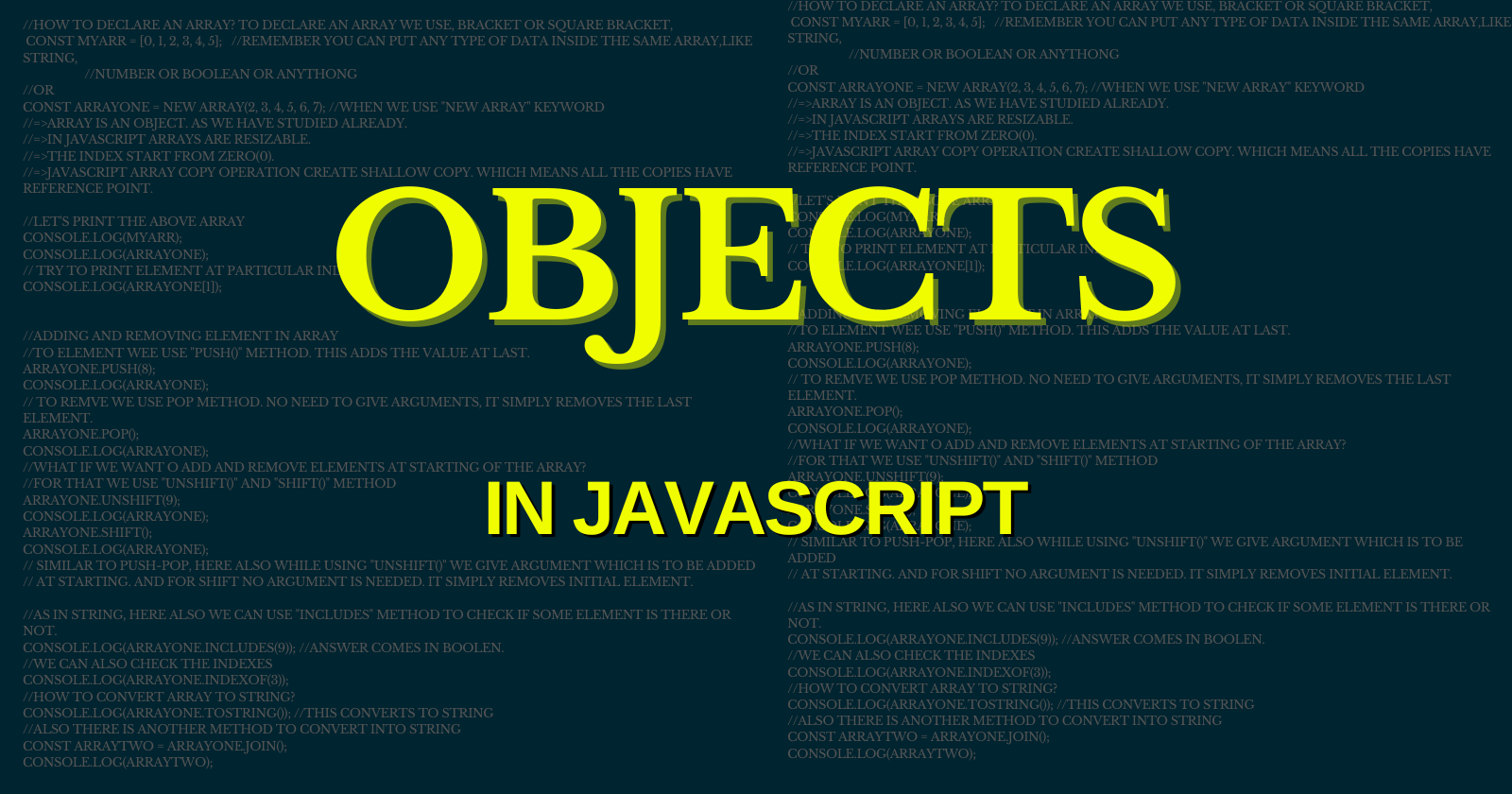 Objects in JavaScript