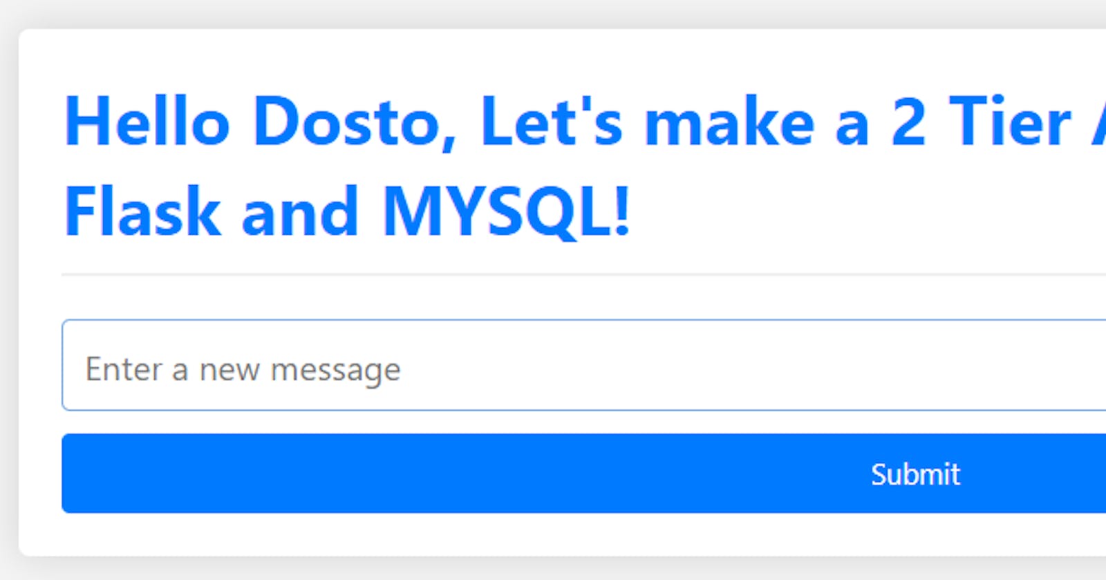 Flask App with MySQL Docker Setup