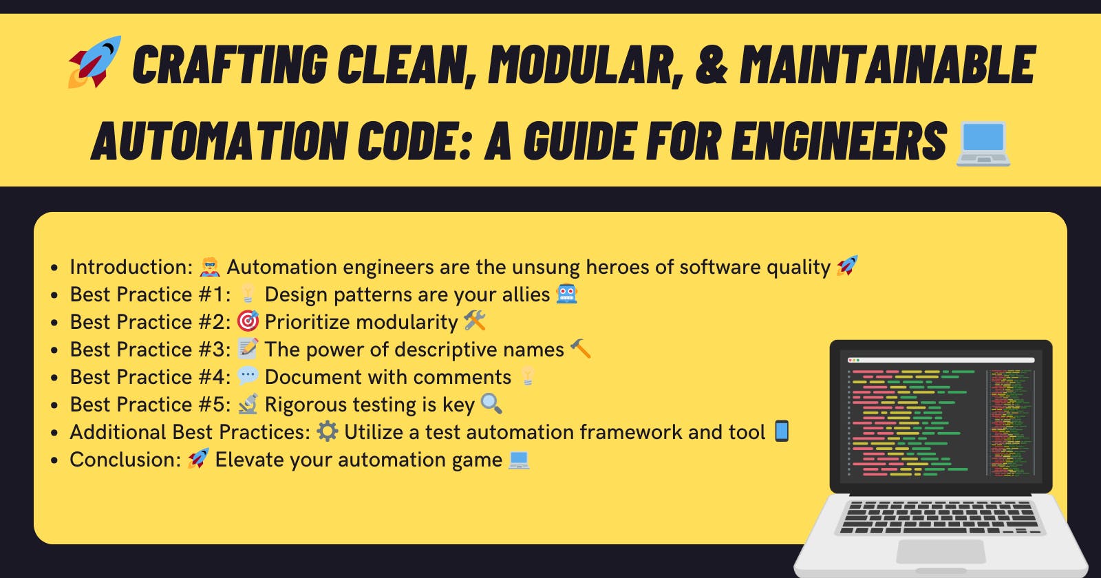 🚀 Crafting Clean, Modular, and Maintainable Automation Code: A Guide for Engineers 💻
