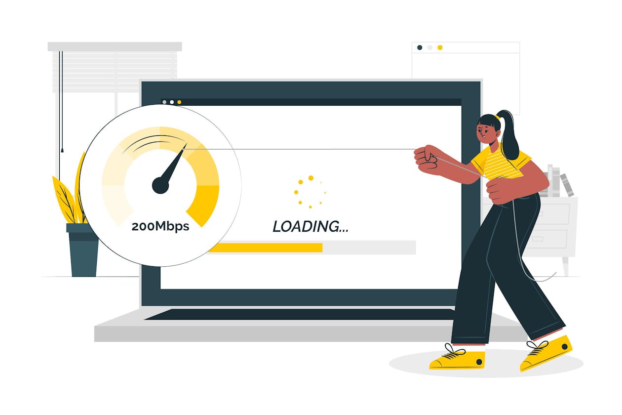 Loading time of a website
