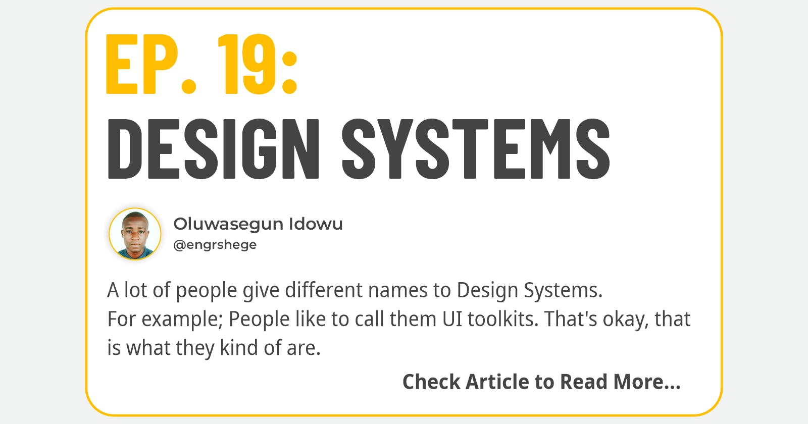 Ep. 19: Design Systems