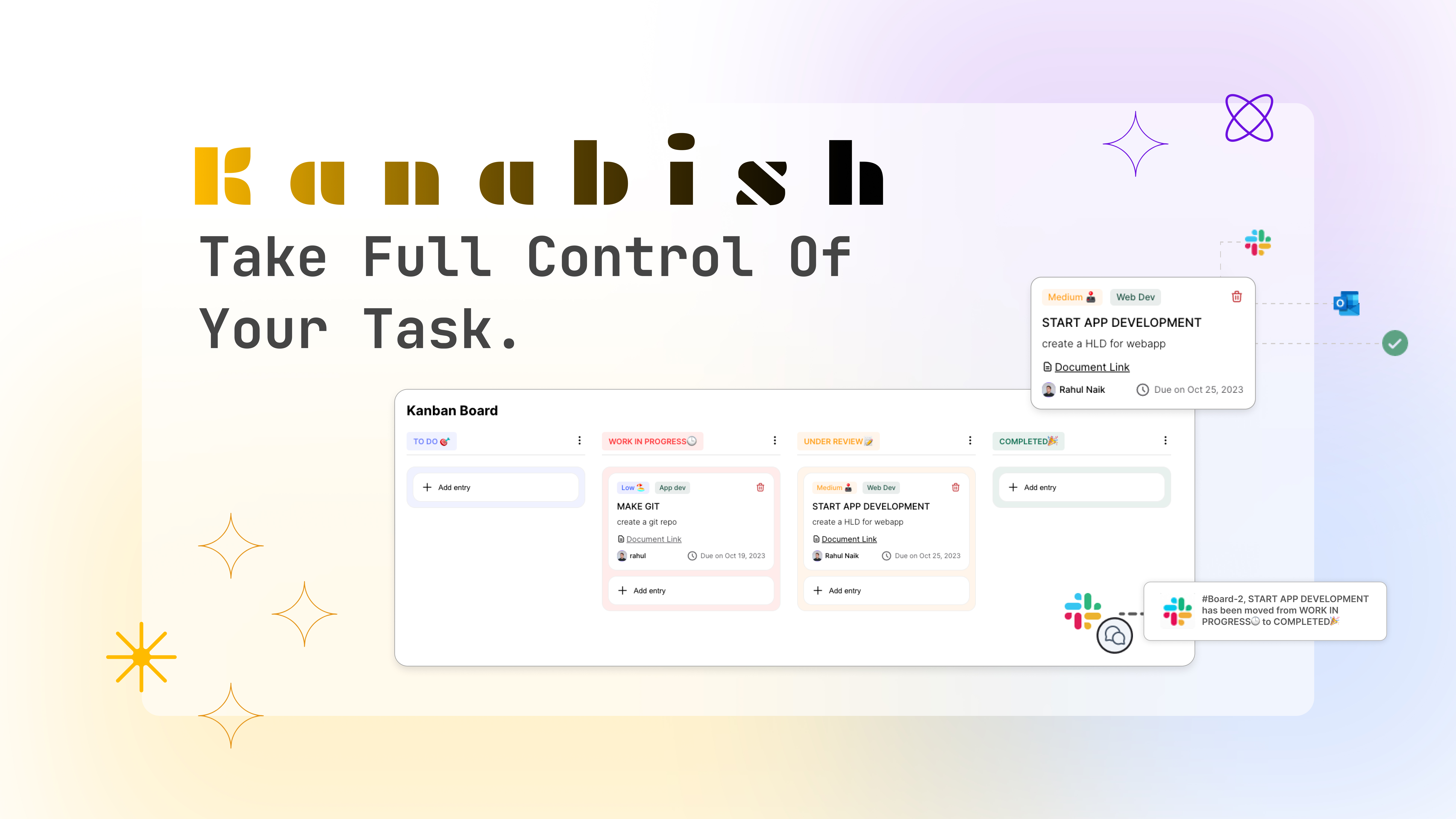 Kanabish: a Kanban board plugin for Outerbase with Slack integration