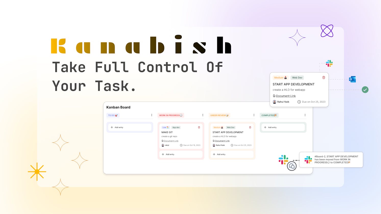 Kanabish: a Kanban board plugin for Outerbase with Slack integration