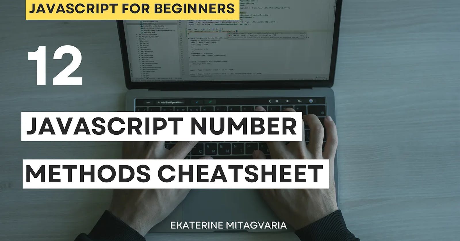 12 JavaScript Number Methods Cheatsheet