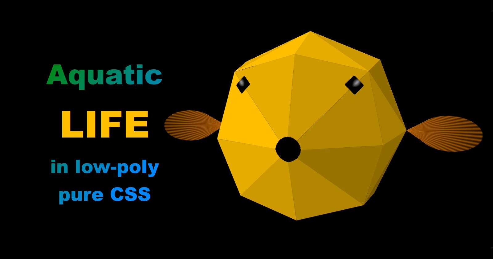 Pure CSS low-poly: Aquatic Life