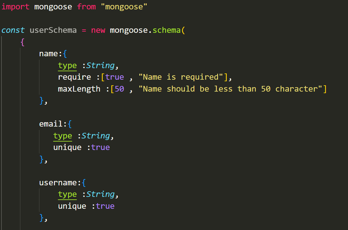 Mongoose Data Base