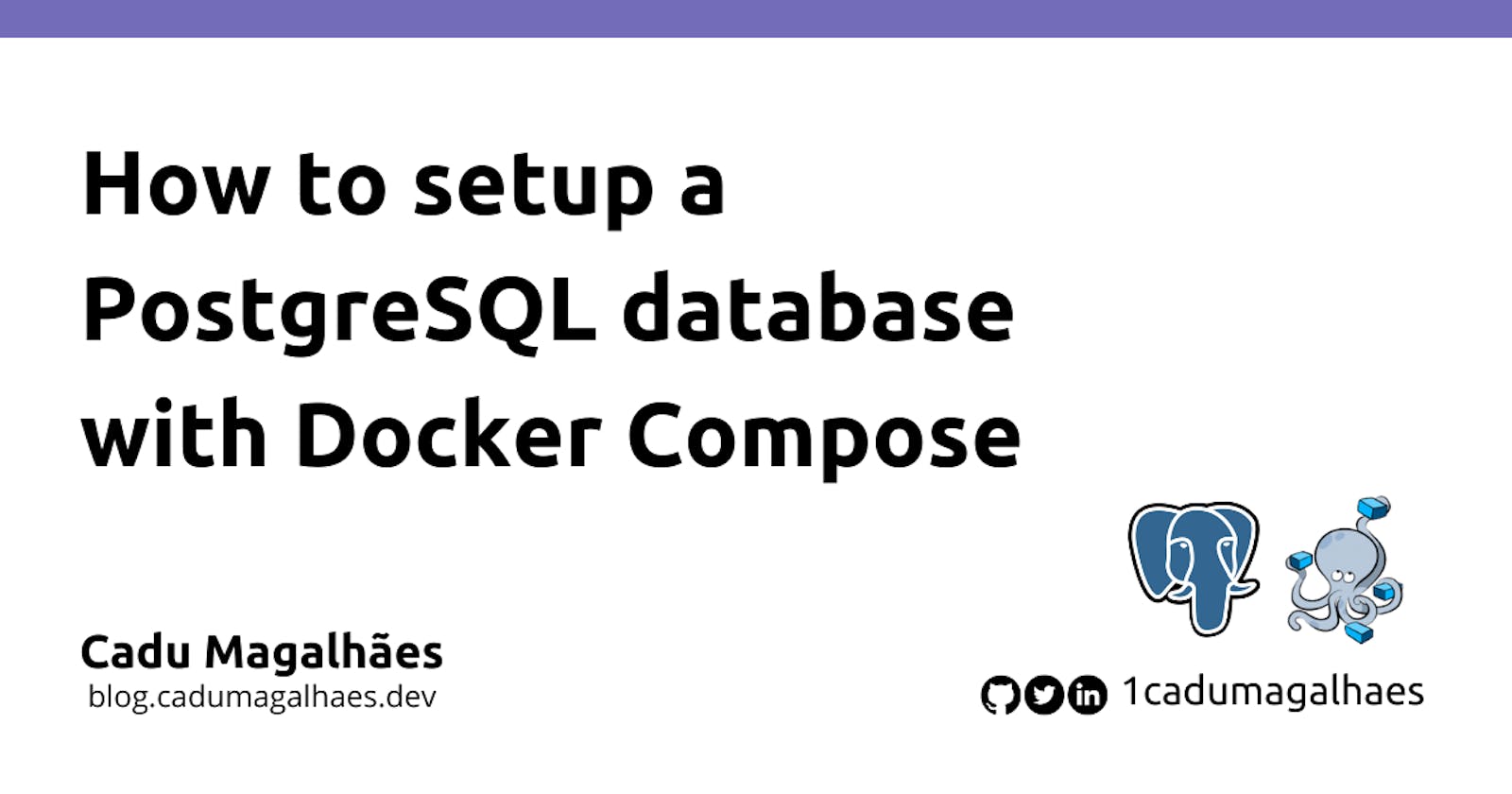 How to setup a PostgreSQL database with Docker Compose