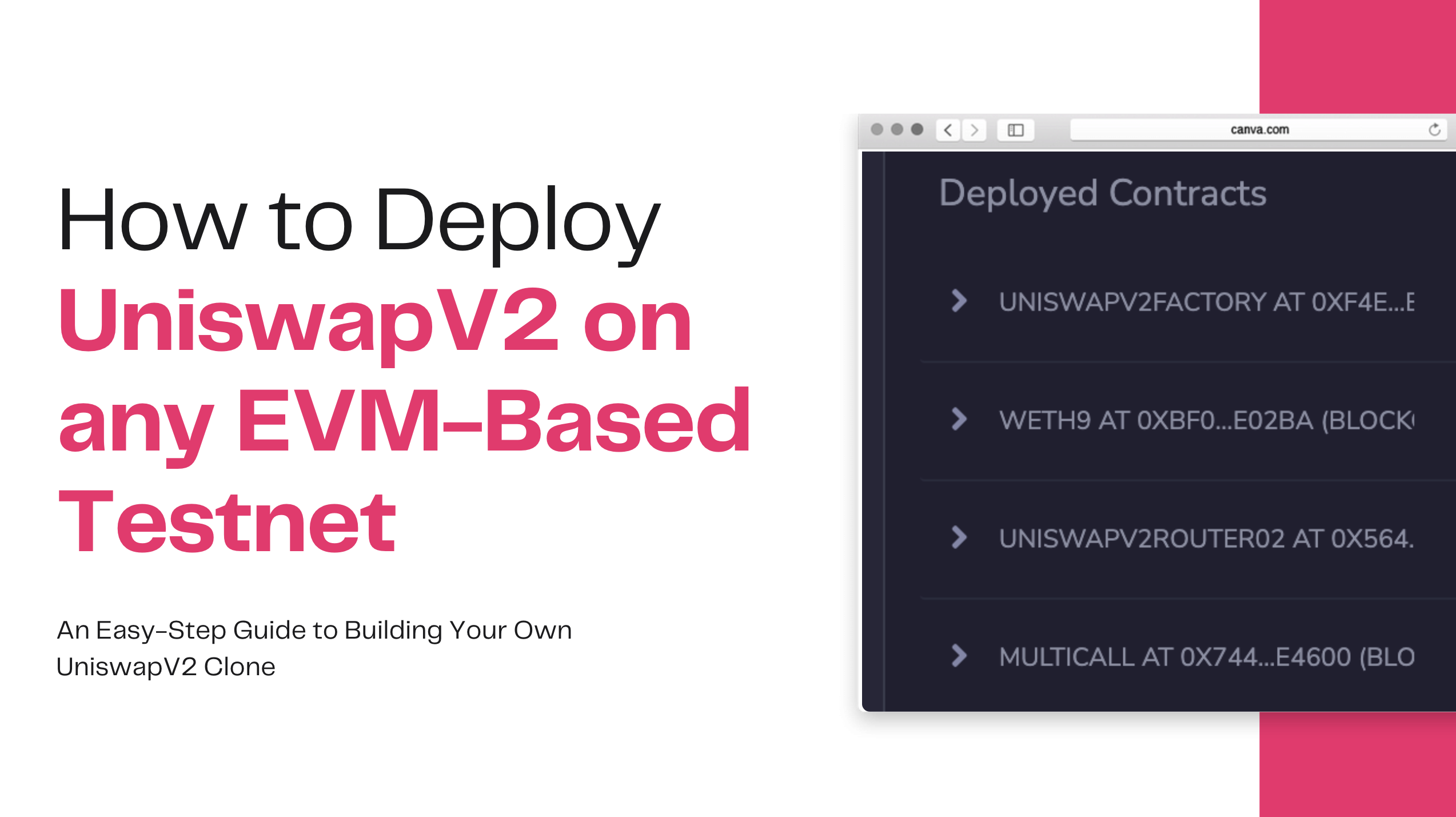 How to Deploy Uniswapv2 Smart Contracts on any EVM-Based Testnet