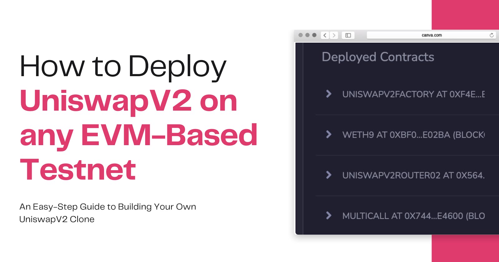 How to Deploy Uniswapv2 Smart Contracts on any EVM-Based Testnet