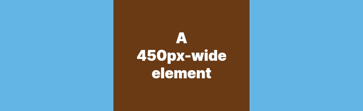 450 pixel-wide element on a 1200 pixel-wide screeen 
