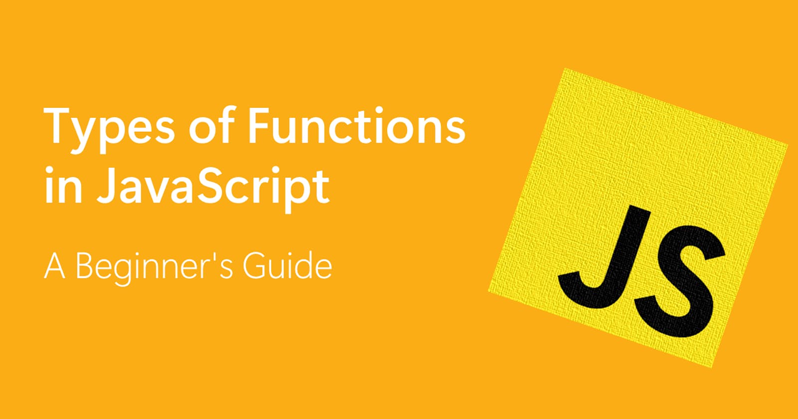 Types of Functions in Java Script