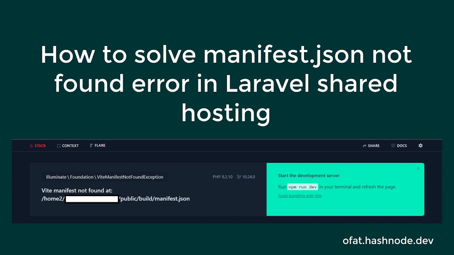 Laravel in shared hosting: How to solve the manifest.json not found error