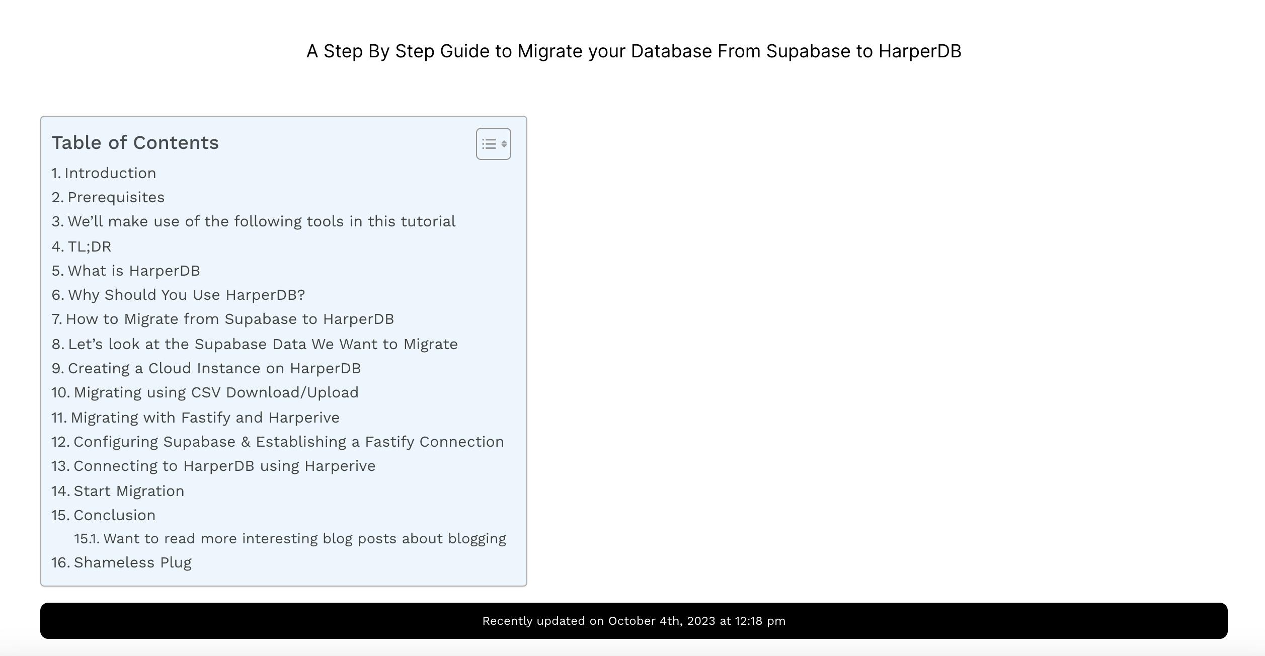 Technical-writing-examples-Supabase-to-HarperDB-migration
