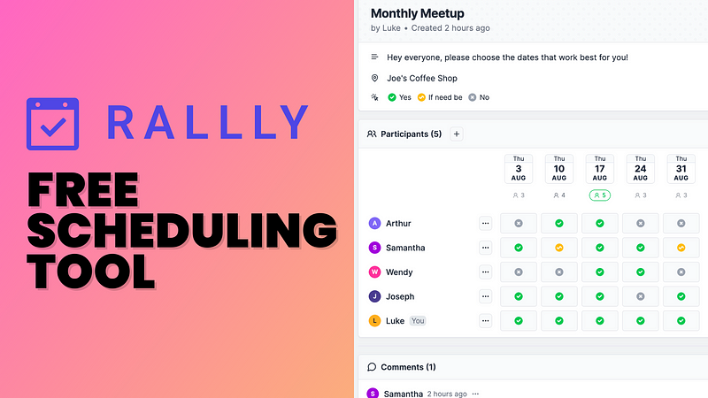 Rallly: Free Online Meeting Scheduling Tool