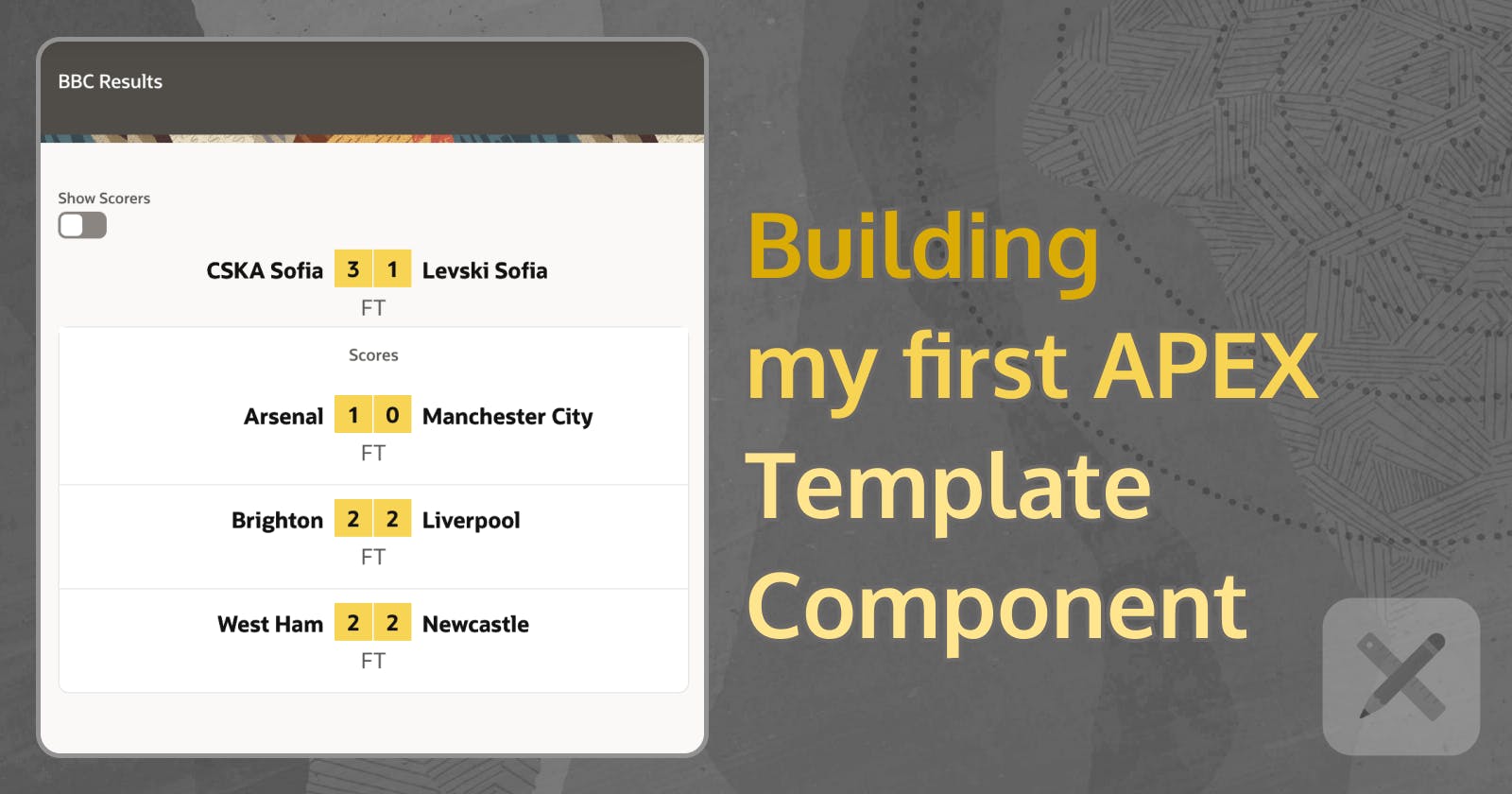 How I created my first APEX Template Component