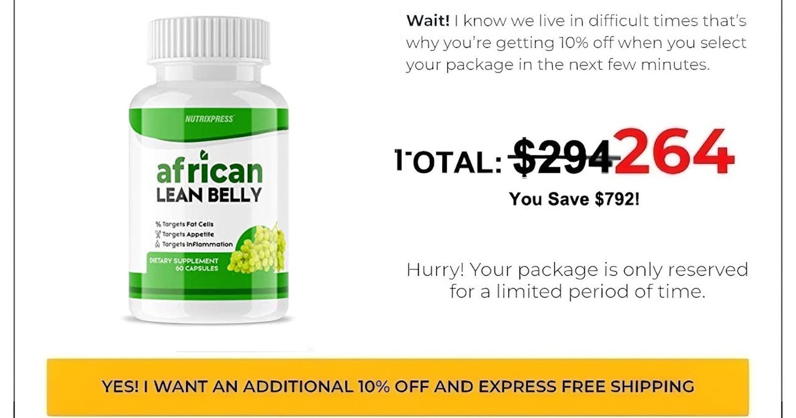 African Lean Belly (Scam or Legit) Weight Loss Balance Health and Benefits! Buy Now