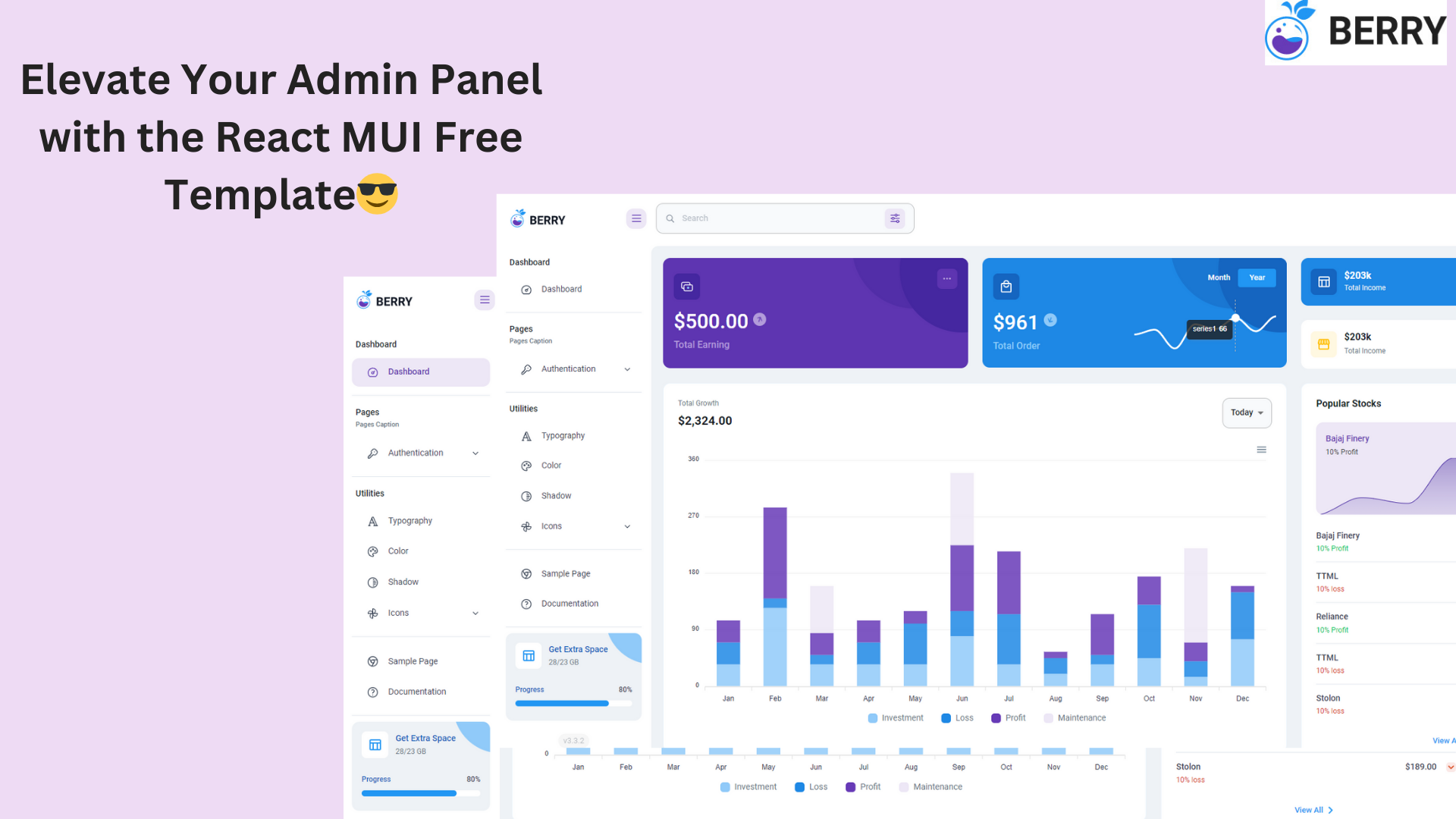 Elevate Your Admin Panel with the React MUI Free Template😎