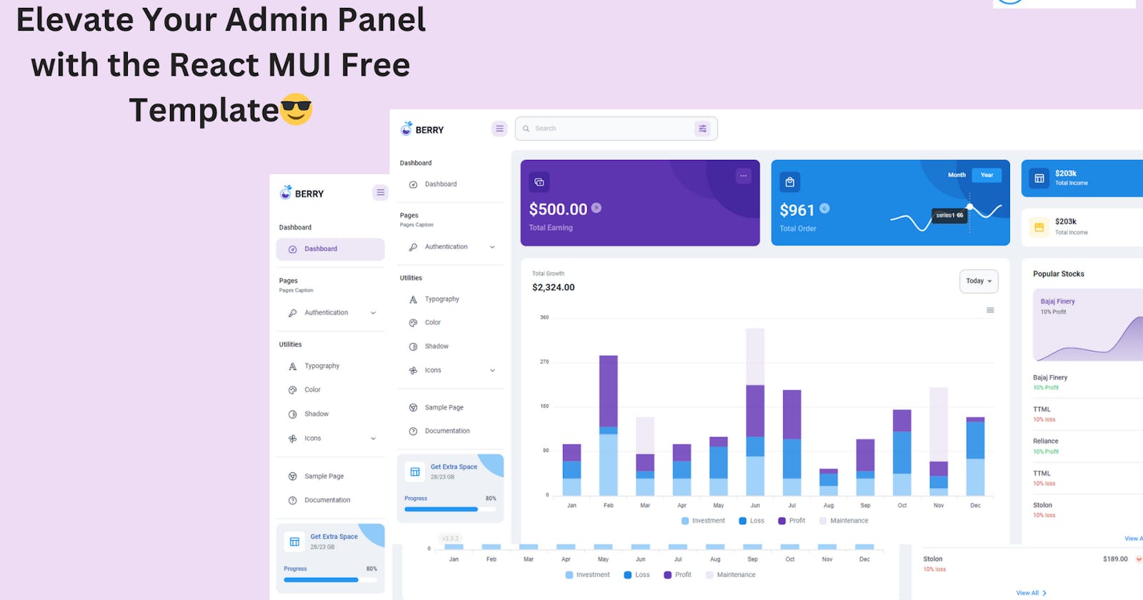 Elevate Your Admin Panel with the React MUI Free Template😎