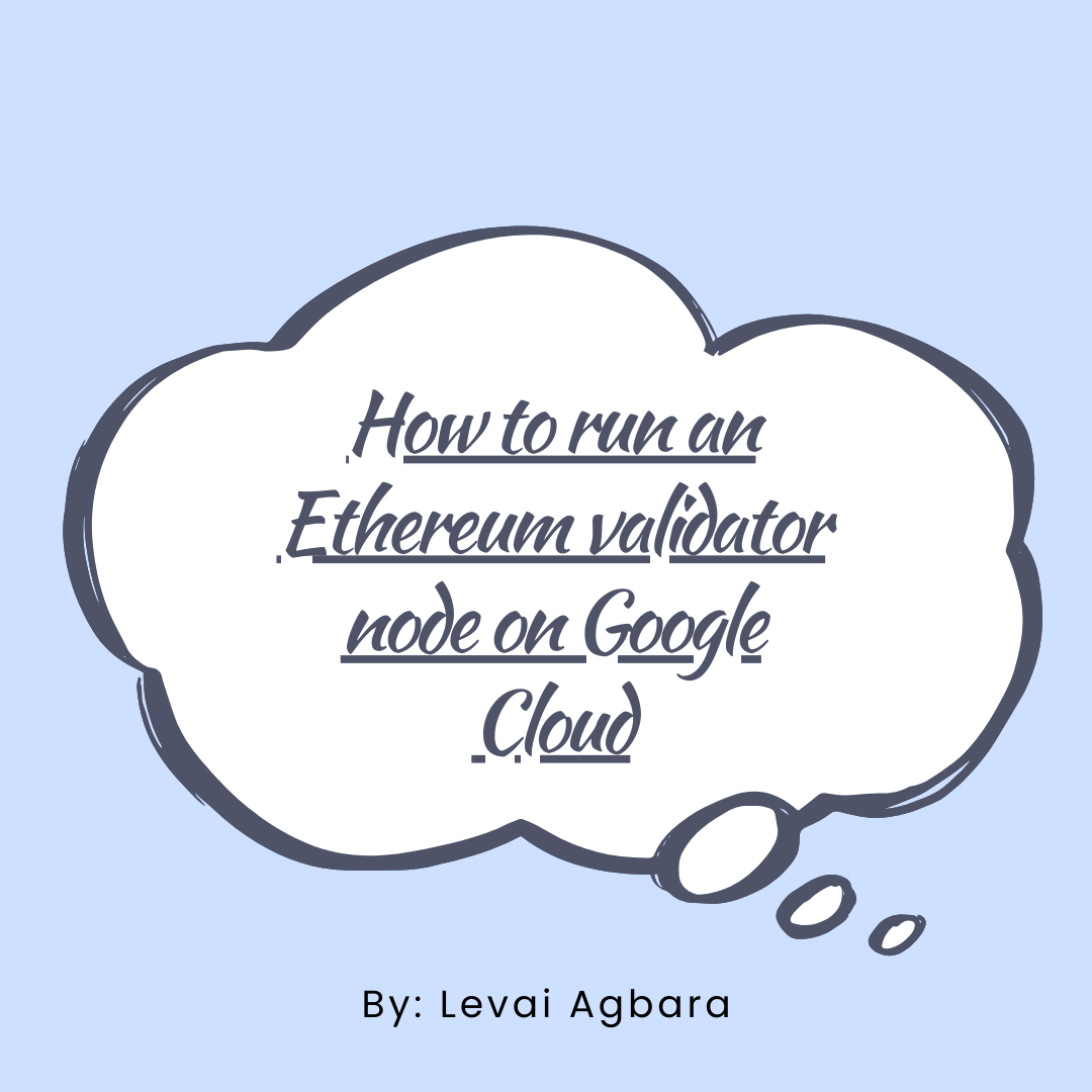 How to run an Ethereum validator node on Google Cloud