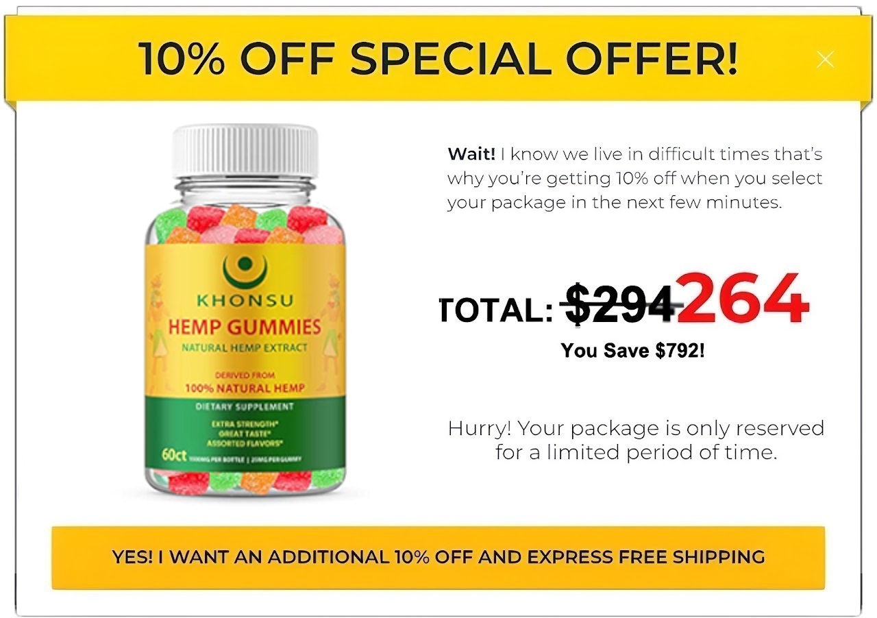 Khonsu CBD Gummies (Update) Relieves Anxiety & Stress Healthy Benefit! Buy Now