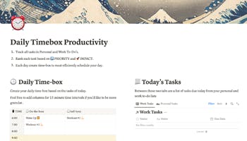 Time Box Productivity Template