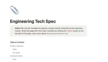 Engineering Tech Spec