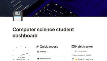 Computer Science Student Dashboard
