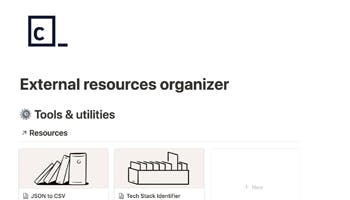 Codecademy's External Resources Organizer