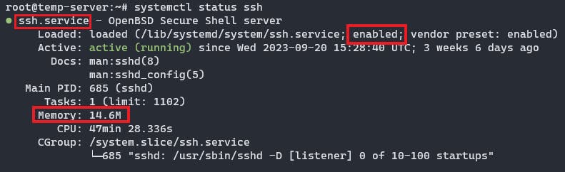 ssh.service in Traditional SSH