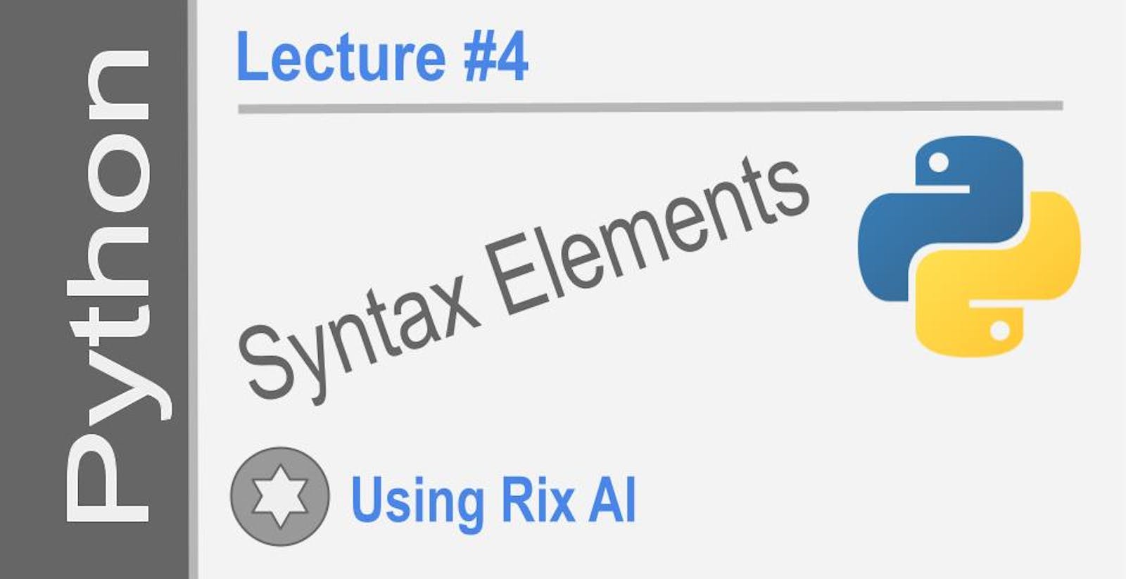 Syntax Elements