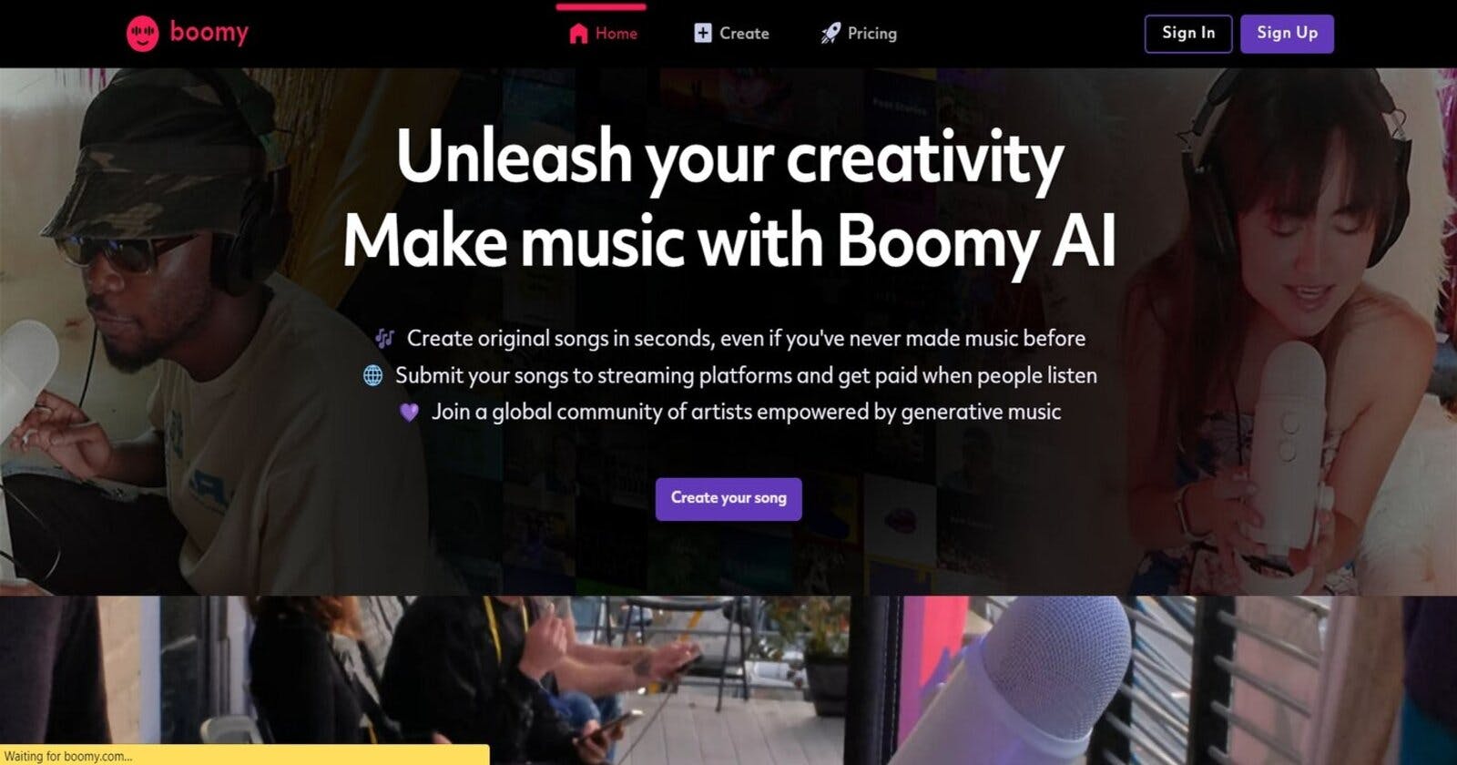 Boomy: Unleash Your Inner Composer with AI-Generated Music"