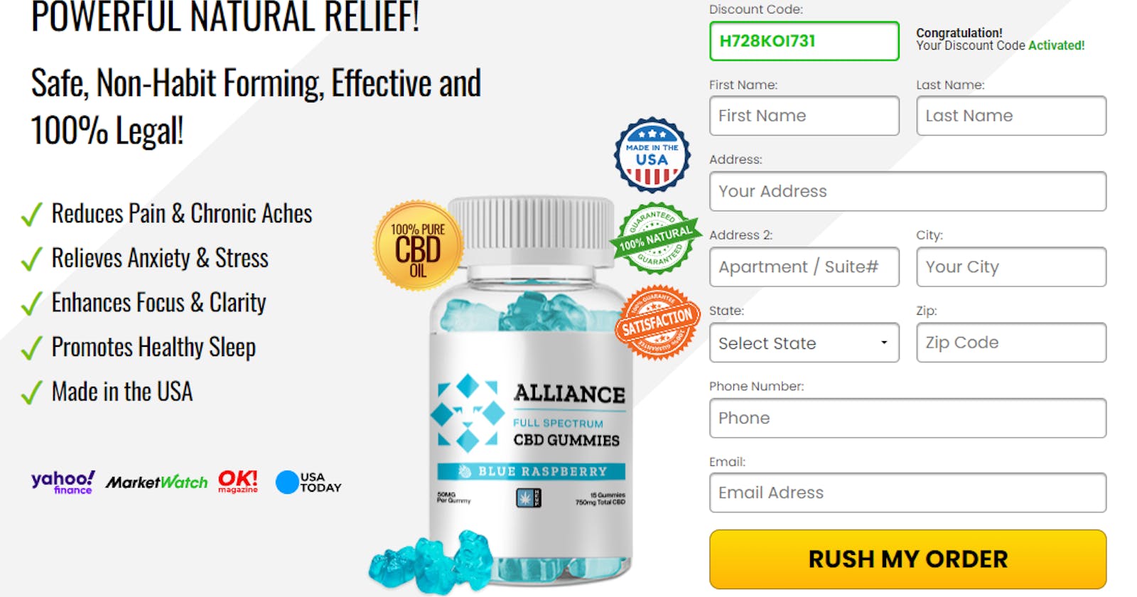 Alliance Blue Raspberry CBD Gummies For Pain Relief: Top CBD Gummy Brands Of 2023