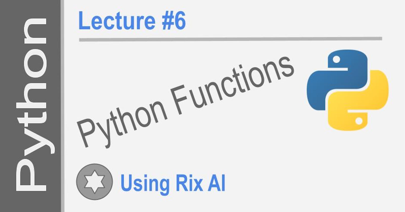Python Functions