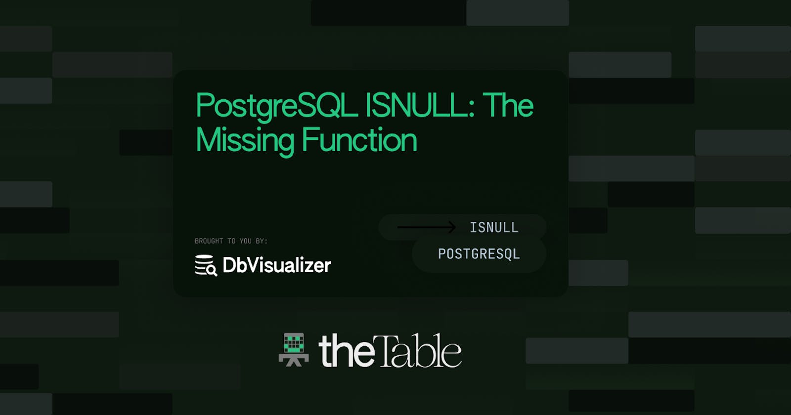 PostgreSQL ISNULL: The Missing Function