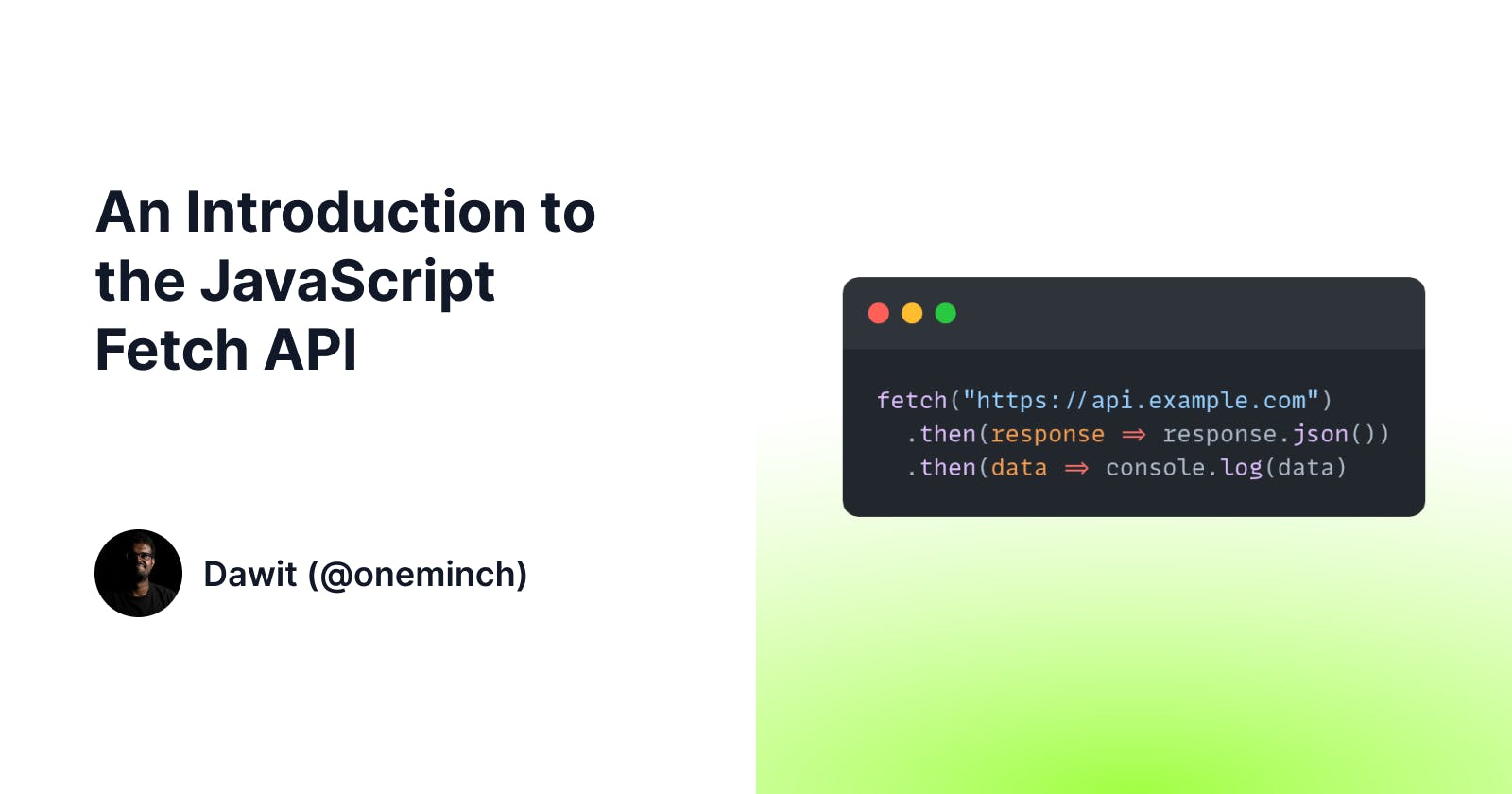 The JavaScript Fetch API