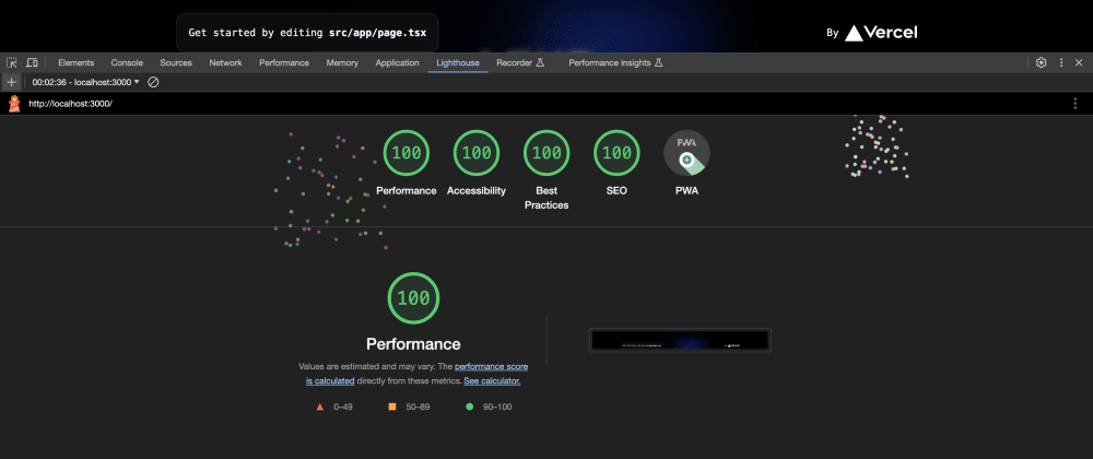 Updated: Build a PWA with Next.js with achieve 100% score in lighthouse