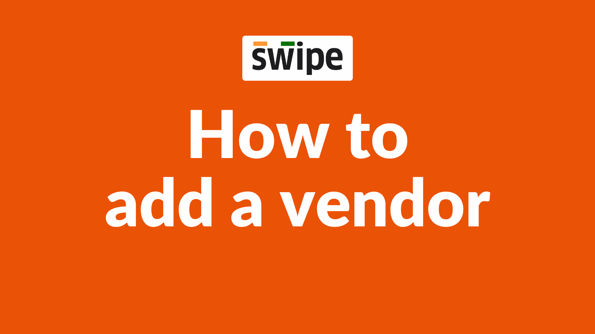 How to add a vendor on the Web.